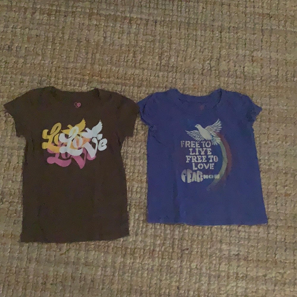 Lucky brand 6y t shirts 2 brown and blue love